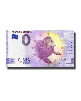 0 Euro Souvenir Banknote Aquarium Biarritz France France UEEU 2022-7