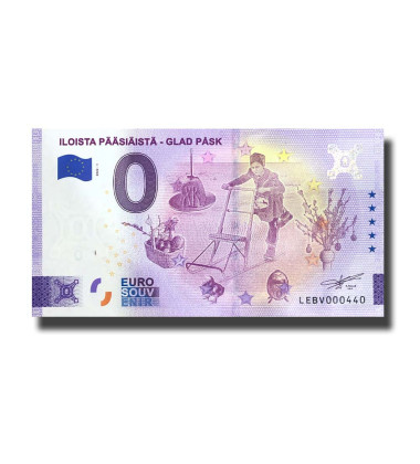 0 Euro Souvenir Banknote Iloista Paasiaista - Glad Pask Finland LEBV 2022-1