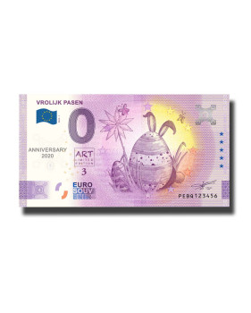 Anniversary 0 Euro Souvenir Banknote Vrolijk Pasen Netherlands PEBQ 2022-1