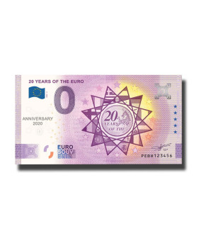 Anniversary 0 Euro Souvenir Banknote 20 Years of the Euro Netherlands PEBH 2022-2