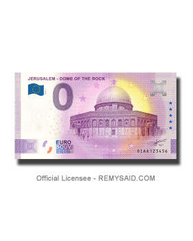 0 Euro Souvenir Banknote Jerusalem Dome of the Rock Palestine OIAA 2022-1