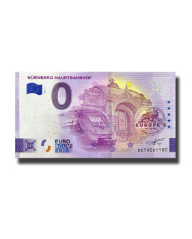 0 Euro Souvenir Banknote Nurnberg Hauptnahnhof Germany XETV 2022-1