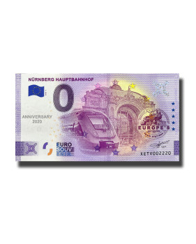 Anniversary 0 Euro Souvenir Banknote Nurnberg Hauptnahnhof Germany XETV 2022-1