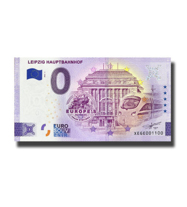 0 Euro Souvenir Banknote Leipzig Hauptbahnhof Germany XEGE 2022-2