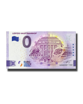 0 Euro Souvenir Banknote Leipzig Hauptbahnhof Germany XEGE 2022-2