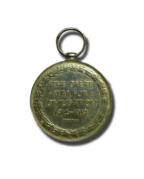Malta Medal Great War for Civilisation 1914-1919 Named M.6655 V.Tedesco.BDMR.R.N