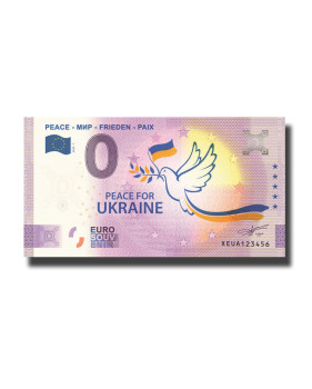 0 Euro Souvenir Banknote Peace for Ukraine Colour Germany XEUA 2022-1