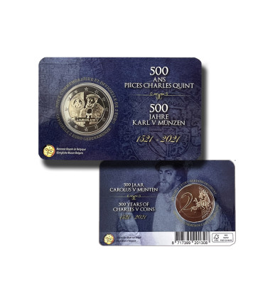 2021 Belgium 500th Anniversary Carolus V Guilder 2 Euro Coin