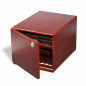 Leuchtturm Coin Box Cabinet For 10 Standard Coin Boxes, Mahogany Wood
