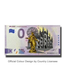 0 Euro Souvenir Banknote Milano Colour Italy SEDW 2022-1