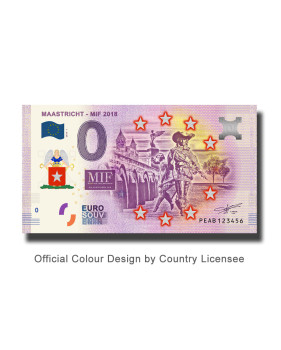 0 Euro Souvenir Banknote Maastricht MIF 2018 Colour Netherlands PEAB 2018-1