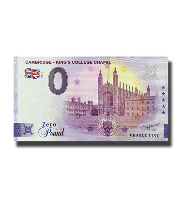 0 Pound Souvenir Banknote Cambridge King College Chapel United Kingdom GBAD 2022-1