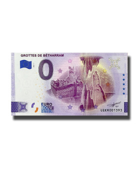 0 Euro Souvenir Banknote Grottes De Betharram France UEKR 2022-1