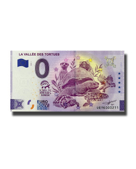 0 Euro Souvenir Banknote La Vallee Des Tortues France UEYK 2022-1