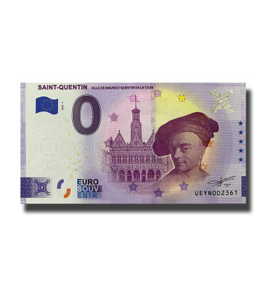 0 Euro Souvenir Banknote Saint Quentin France UEYN 2022-1