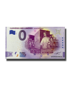 0 Euro Souvenir Banknote Carrieres Des Lumieres France UEDH 2022-7