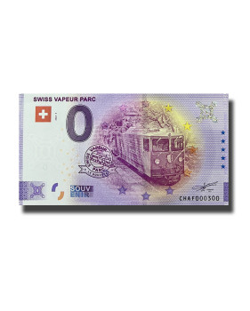 0 Euro Souvenir Banknote Swiss Vapeur Parc Switzerland CHAF 2022-3