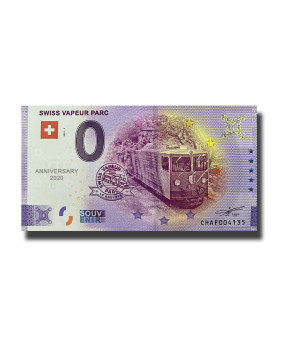 Anniversary 0 Euro Souvenir Banknote Swiss Vapeur Parc CHAF 2022-3