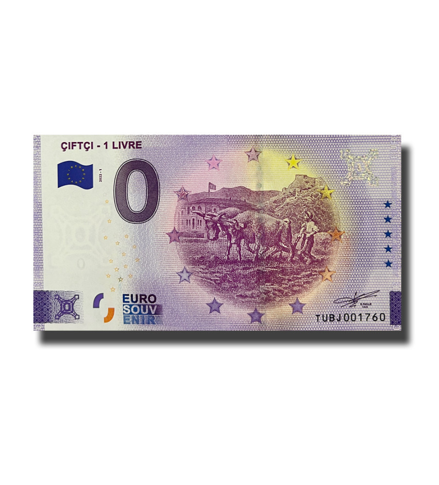0 Euro Souvenir Banknote CIFTCI Turkey TUBJ 2022-1