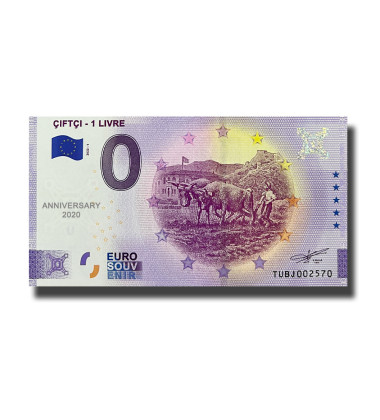 Anniversary 0 Euro Souvenir Banknote Ciftci 1 Livre Turkey TUBJ 2022-1