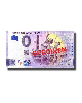 0 Euro Souvenir Banknote Helsinki 1952 Suomi Specimen Finland LEBS 2022-1