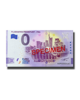 0 Euro Souvenir Banknote Flughafen Frankfurt FRA Specimen Germany XEPS 2022-3