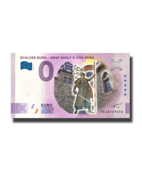 0 Euro Souvenir Banknote Schloss Burg - Graf Adolf II Von Berg Colour Germany XEJG 2022-15