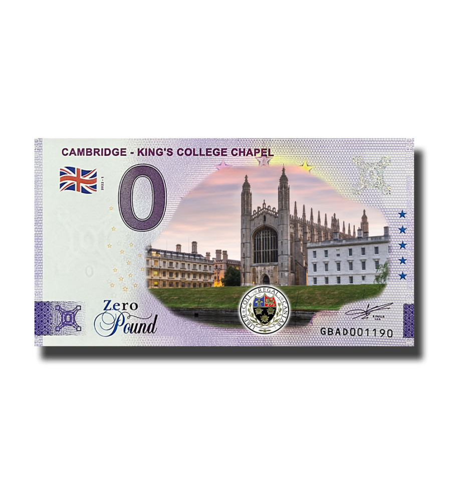 0 Pound Souvenir Banknote Cambridge King College Chapel Colour United Kingdom GBAD 2022-1