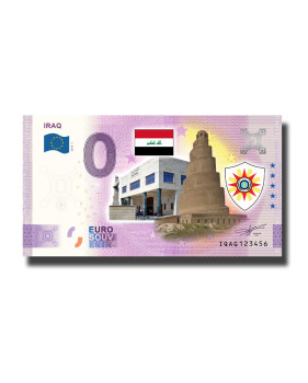 0 Euro Souvenir Banknote Colour Iraq IQAG 2022-1