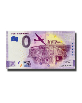 0 Euro Souvenir Banknote Fort Eben Emael Belgium ZEBG 2021-1
