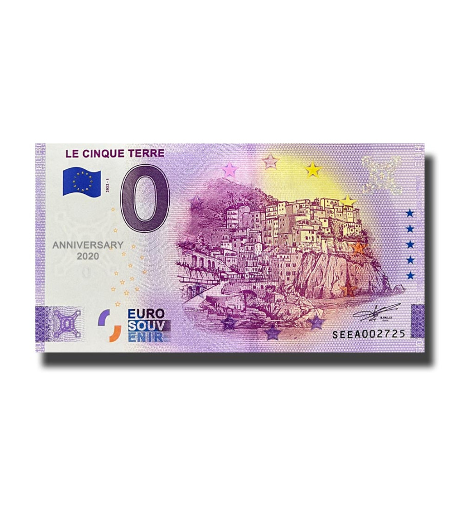 Anniversary 0 Euro Souvenir Banknote Le Cinque Terre Italy SEEA 2022-1
