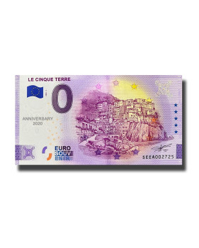 Anniversary 0 Euro Souvenir Banknote Le Cinque Terre Italy SEEA 2022-1