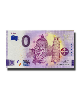 0 Euro Souvenir Banknote Pisa Italy SEBM 2022-2