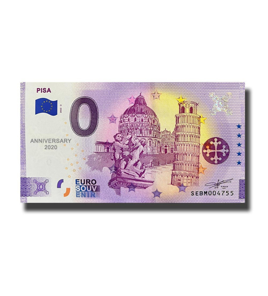 Anniversary 0 Euro Souvenir Banknote Pisa Italy SEBM 2022-1