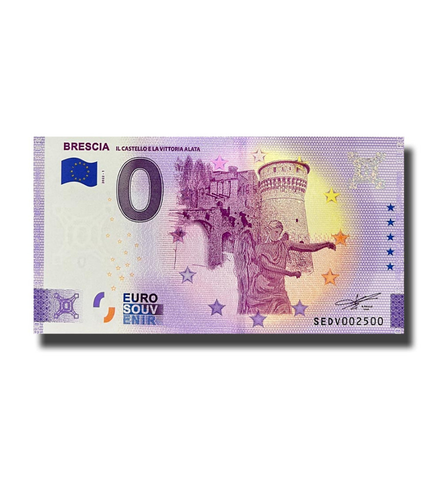 0 Euro Souvenir Banknote Brescia Italy SEDV 2022-1