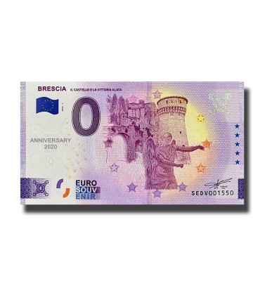 Anniversary 0 Euro Souvenir Banknote Brescia Italy SEDV 2022-1