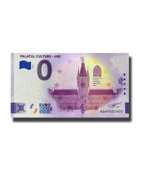 0 Euro Souvenir Banknote Palatul Culturii IASI Romania ROAF 2022-1