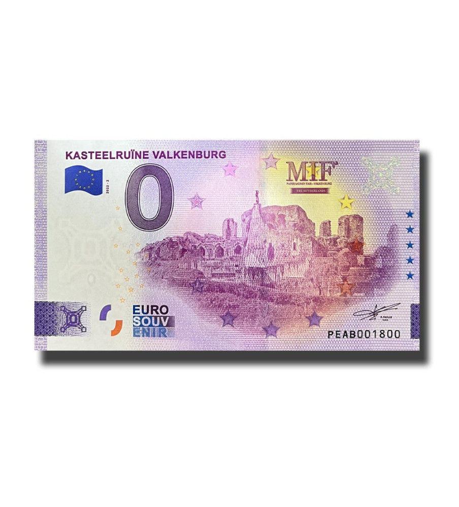 0 Euro Souvenir Banknote Ksteelruine Valkenburg Netherlands PEAB 2022-2