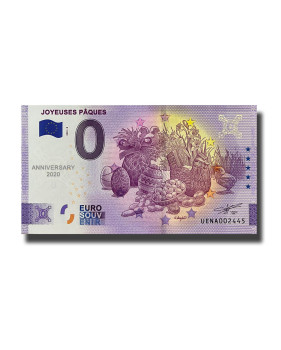 Anniversary 0 Euro Souvenir Banknote Joyeuses Paques France UENA 2022-8