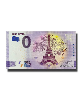 0 Euro Souvenir Banknote Tour Eiffel France UEBU 2022-6