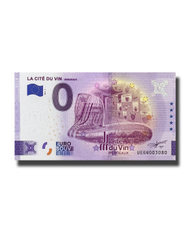 0 Euro Souvenir Banknote La Cite Du Vin France UEGQ 2022-4