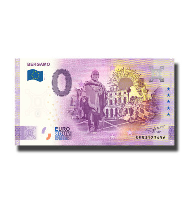 0 Euro Souvenir Banknote Bergamo Italy SEBU 2022-2