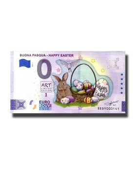 0 Euro Souvenir Banknote Buona Pasqua Happy Easter Colour Italy SEDY 2022-1