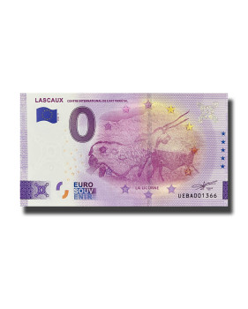 0 Euro Souvenir Banknote Lascaux France UEBA 2022-8