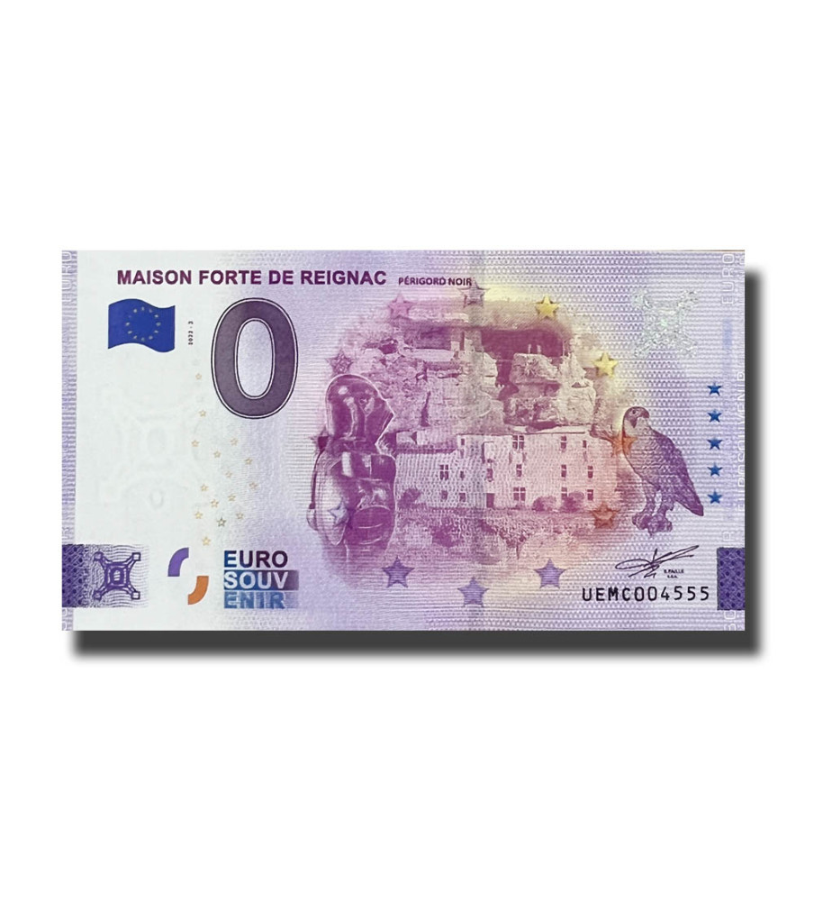 0 Euro Souvenir Banknote Maison Fort De Reignac France UEMC 2022-2
