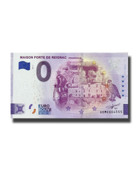 0 Euro Souvenir Banknote Maison Fort De Reignac France UEMC 2022-2