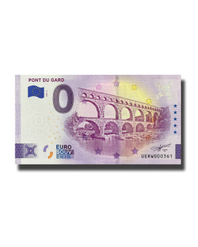 0 Euro Souvenir Banknote Pont Du Gard France UERW 2022-2