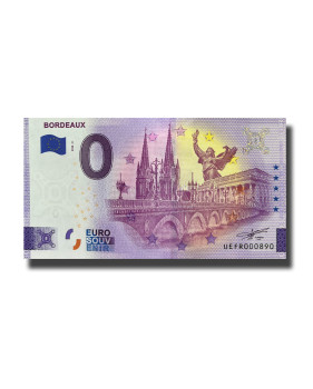 0 Euro Souvenir Banknote Bordeaux France UEFR 2022-4