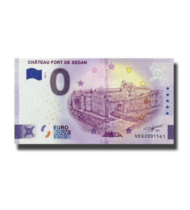 0 Euro Souvenir Banknote Chateau Fort De Sedan France UESZ 2022-1