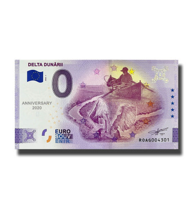 0 Euro Souvenir Banknote Anniversary Delta Dunarii Romania ROAG 2022-1